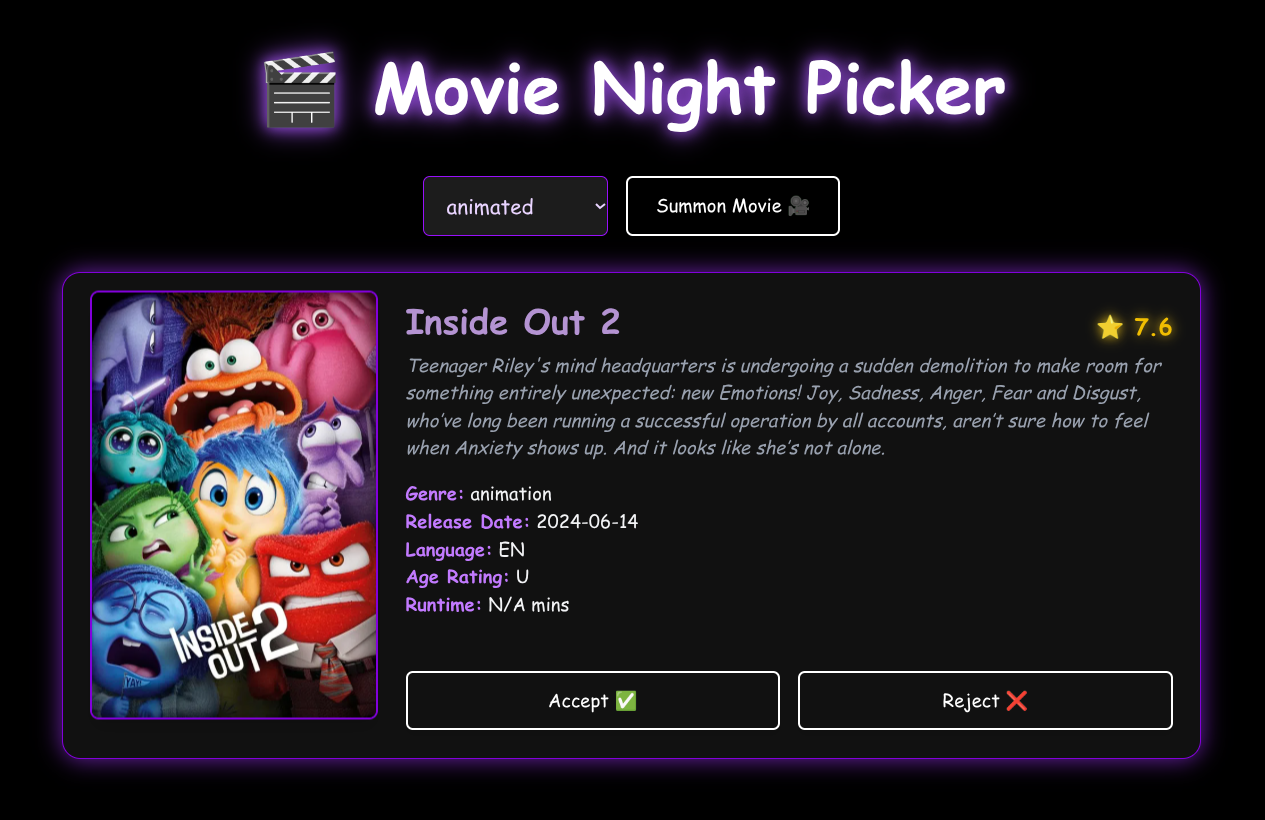 Movie Night Picker